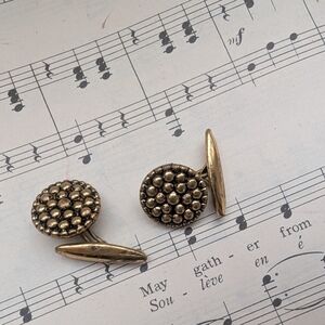 Goldtone Cufflinks with Textured Design